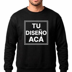 buzo cuello redondo personalizado estampado