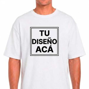 Remera oversize negra personalizada con diseño propio estilo urbano en Estampa YA