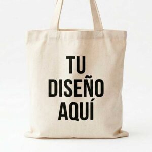 Tote bag de lienzo crudo personalizada con diseño propio en Estampa YA